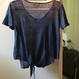 C&C California Blue Knotted Shirt Size S